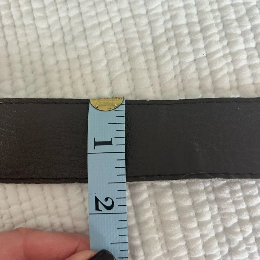 Women’s Brown Southwestern Silver Buckle Statement Belt Festival Size 39 inches